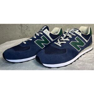 Size 18 - New Balance 574 ML574HL2 Navy/Green Men’s Shoes Sneakers